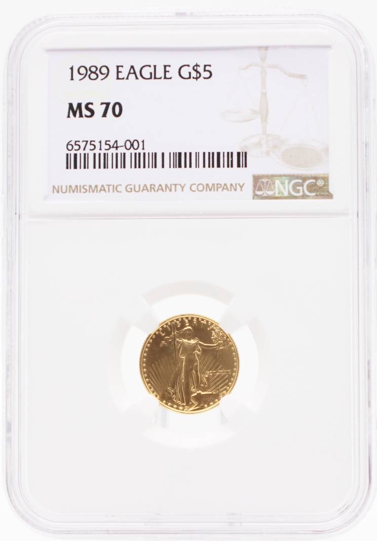 1989 NGC MS70 $5 Gold American Eagle
